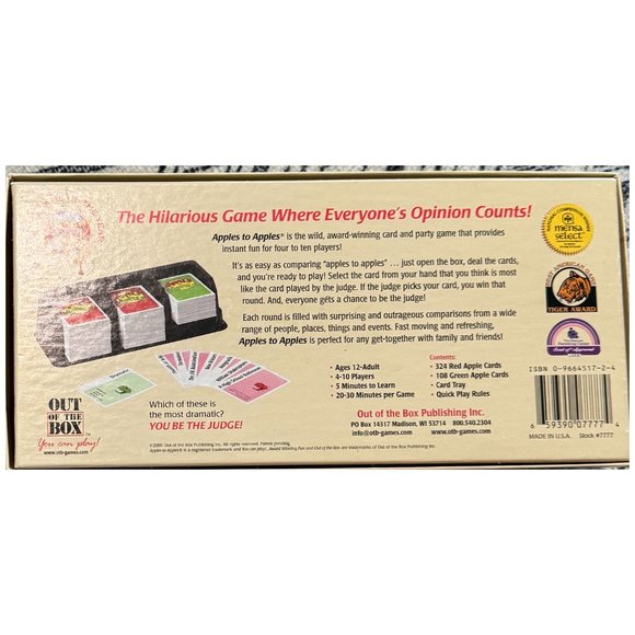 Apples to Apples Party Game EUC Original Version - Picture 4 of 4